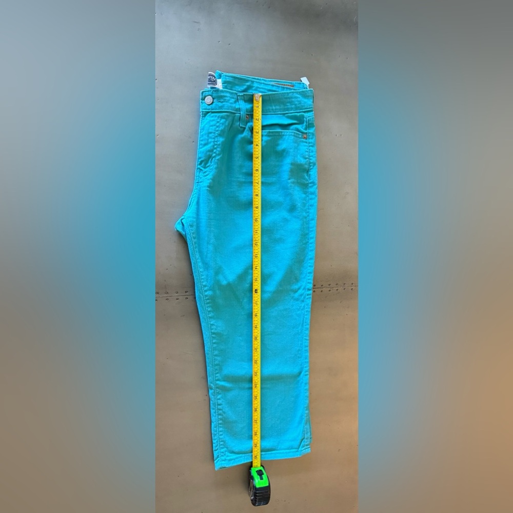 Signature by Levi Strauss & Co Turquoise Stretch Capri Jeans Women’s Size 18 - Picture 7 of 11
